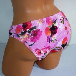 Victoria's Secret Swim Knockout Bikini Bottom Size L Floral Pink